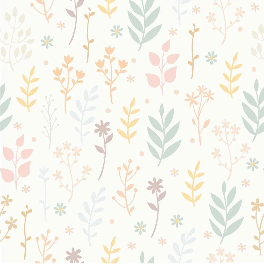 Papel pintado Plantas pastel