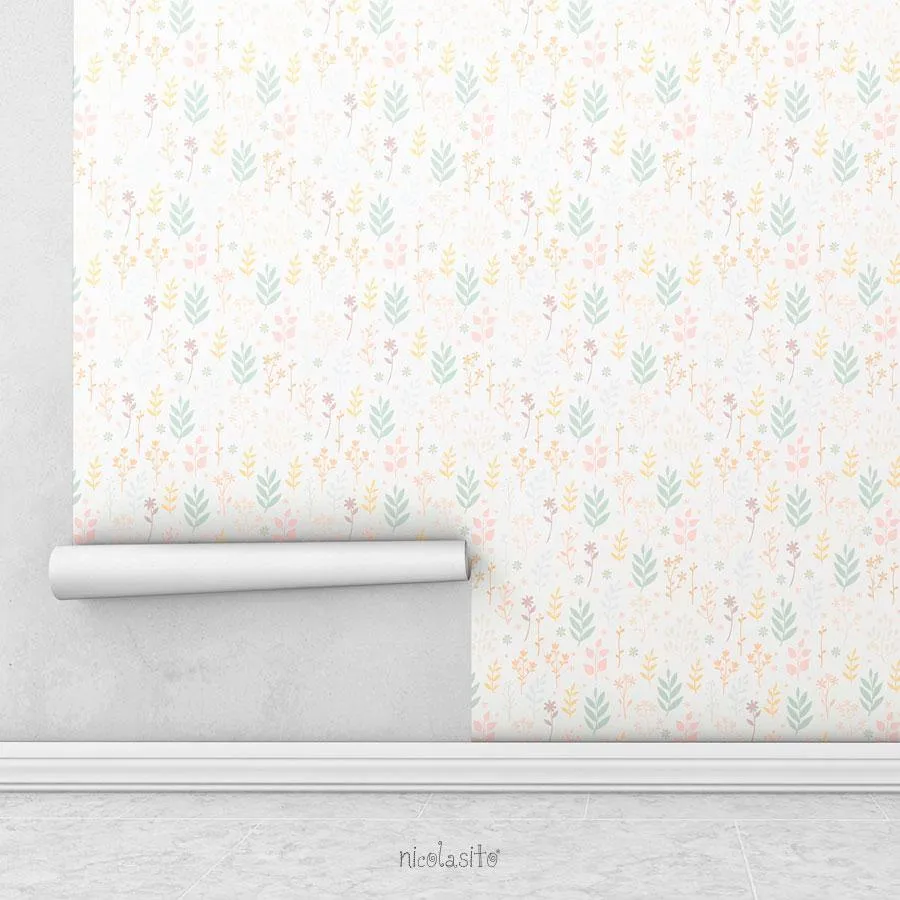 Papel pintado Plantas pastel