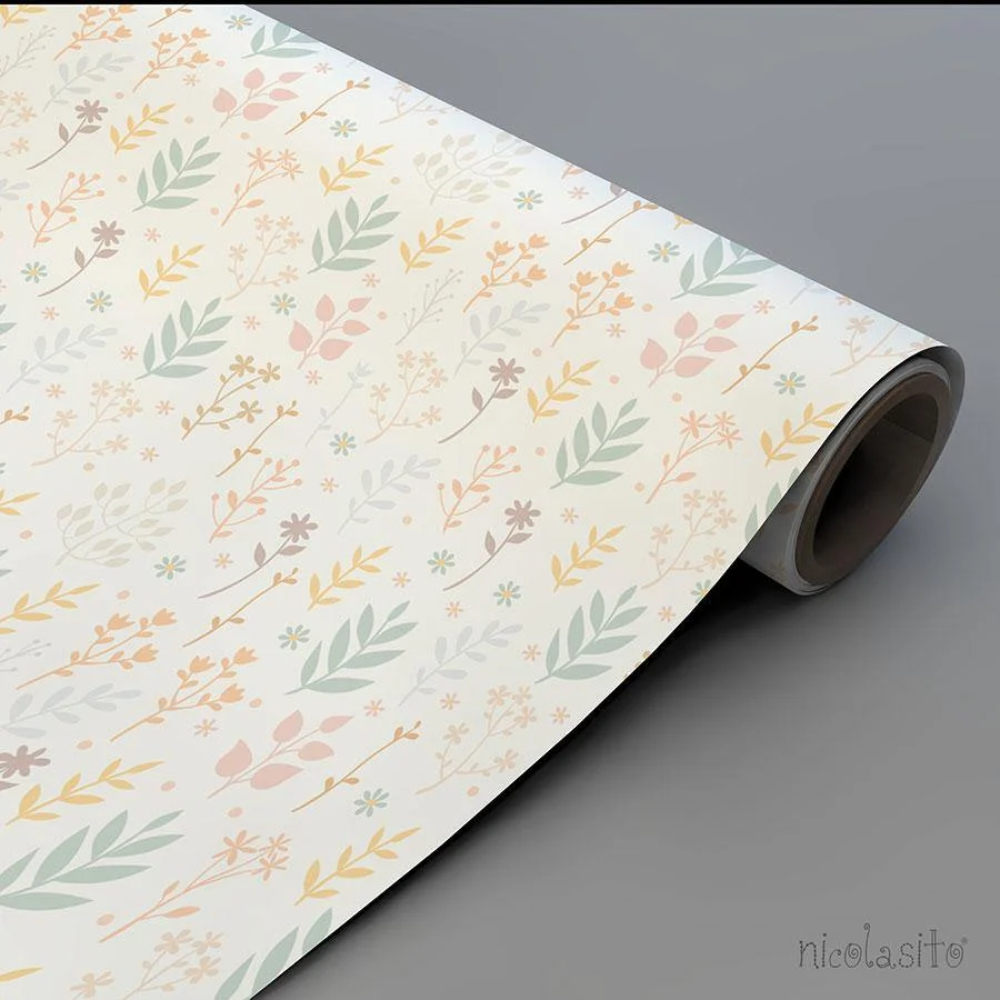 Papel pintado Plantas pastel