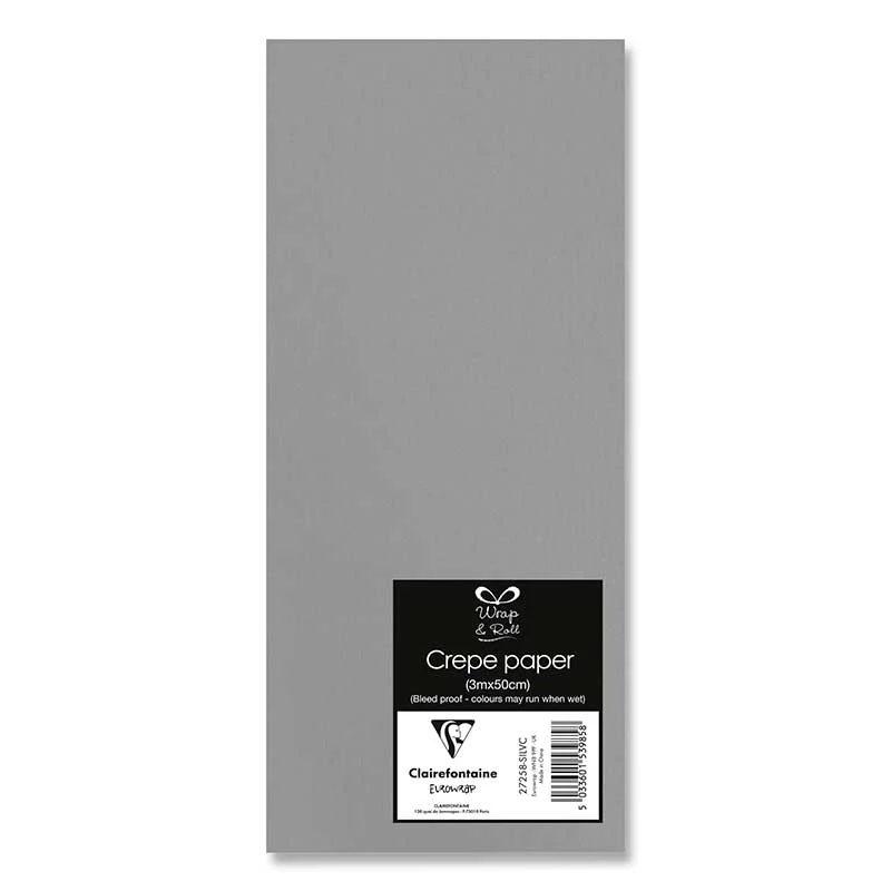 Papel Crepe Plateado Eurowrap