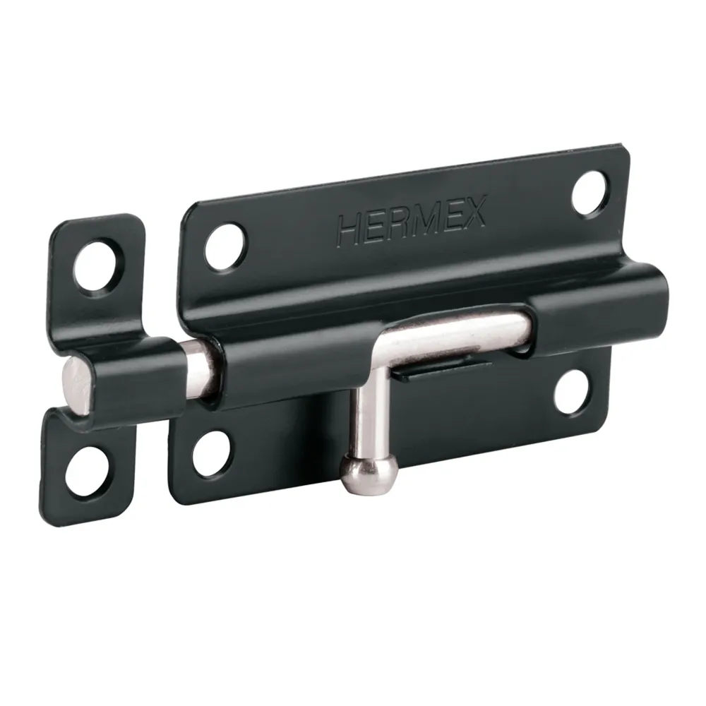 Pasador de barril 4" de acero acabado negro, hermex PAS-46