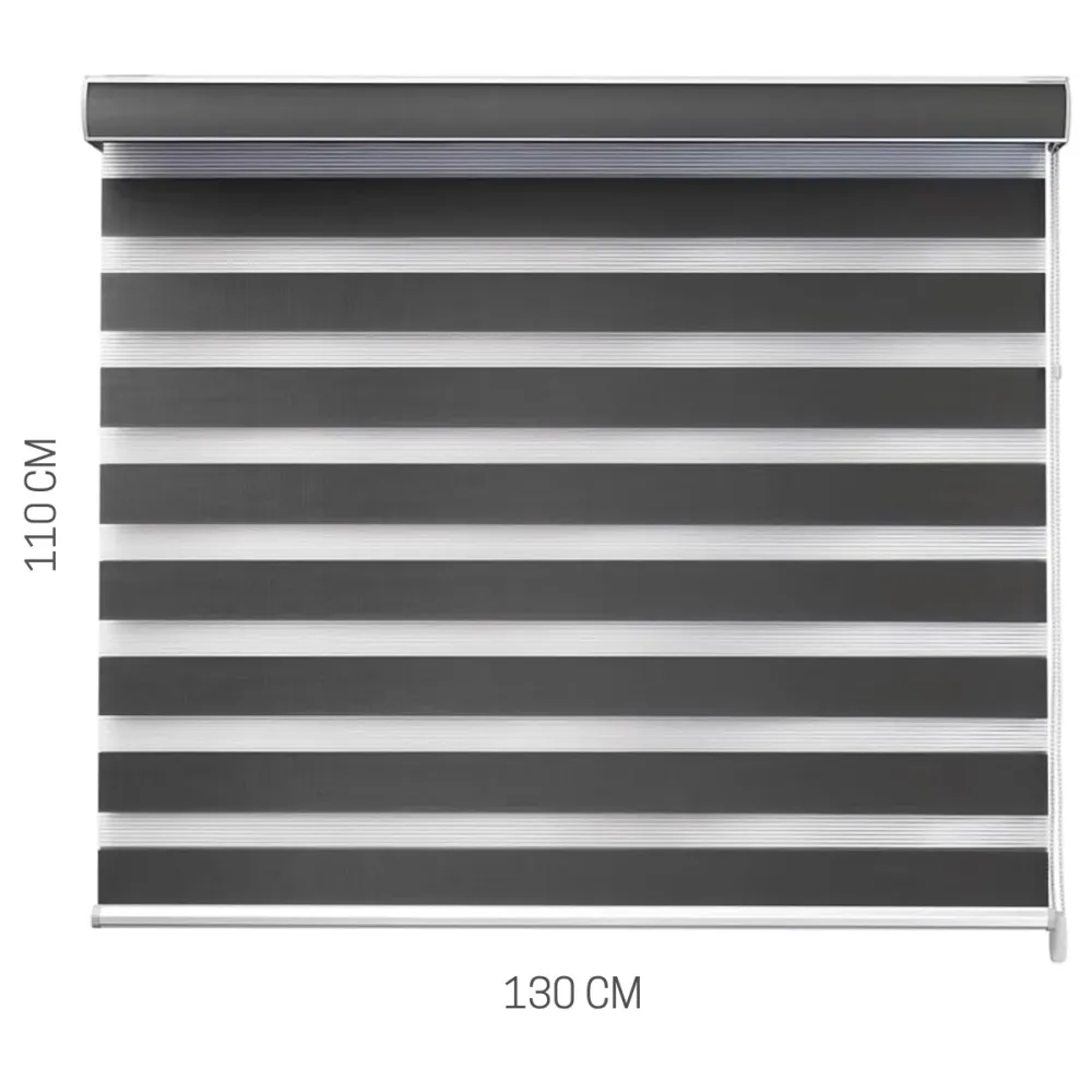 Persiana Sheer Elegant Duo Basic 110 x 130 cm Mancord Dark