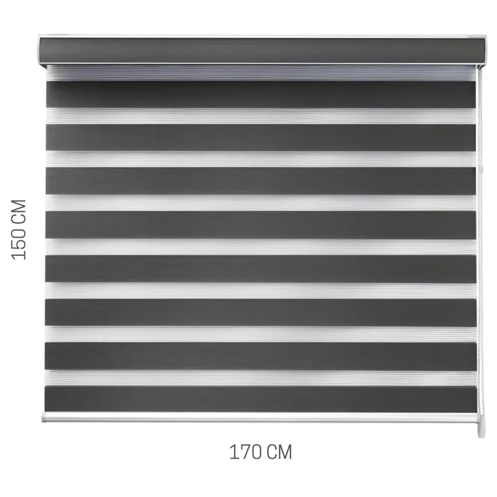 Persiana Sheer Elegant Duo Basic 150 x 170 cm Mancord Grey