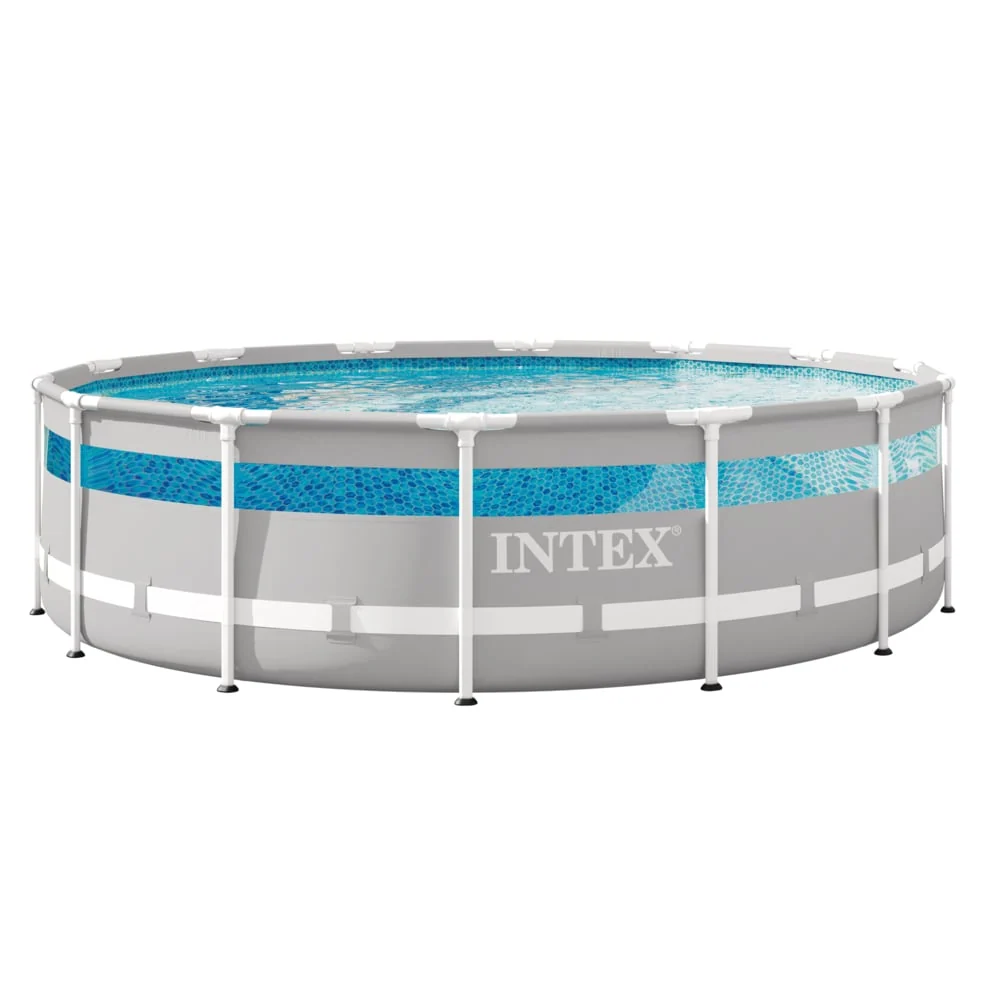 Piscina Estructural Redonda Prism Frame Clearview 427 x 107 cm, 12.706L, con Bomba de Filtro INTEX