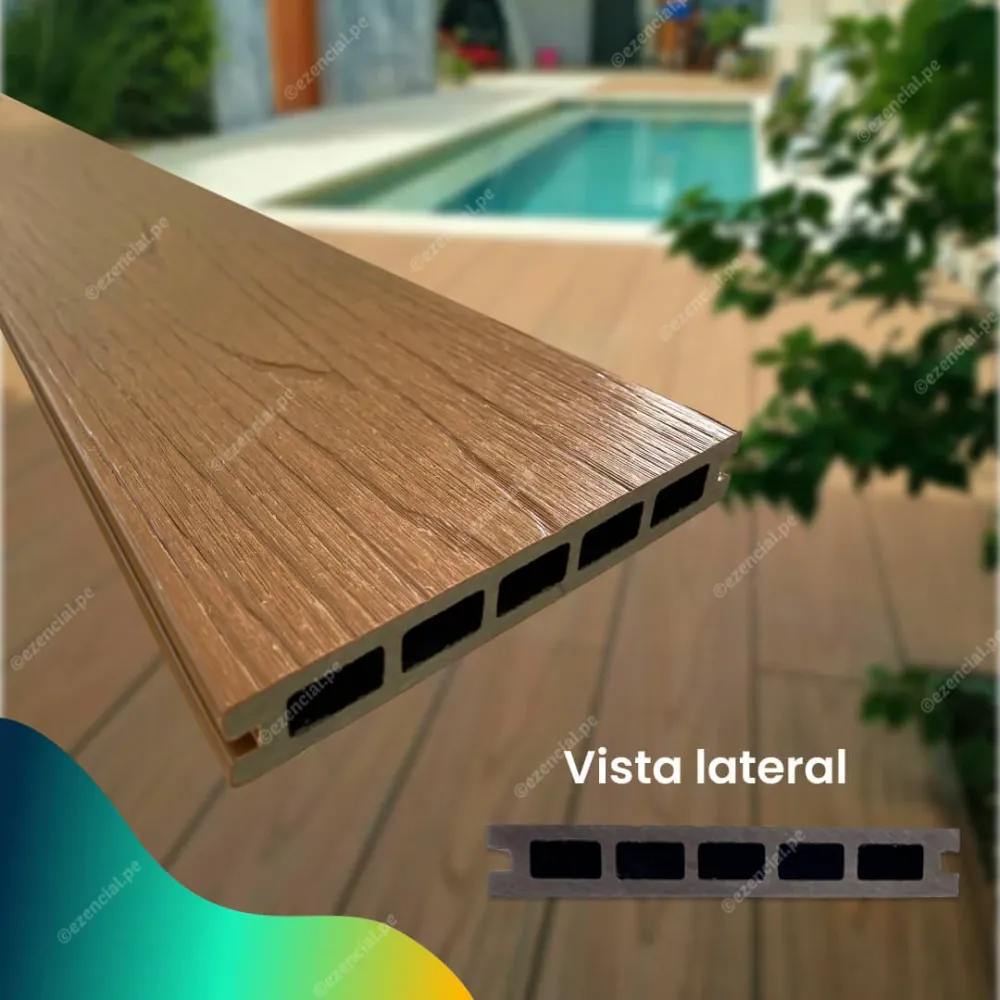 Piso Deck para Exterior Brown 280x14.5cm