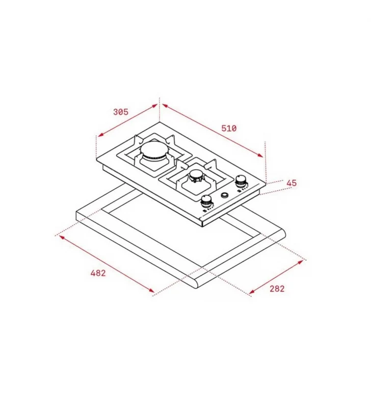 PLACA TEKA EFX 30.1 2G AI AL CI BUT Cedecasa