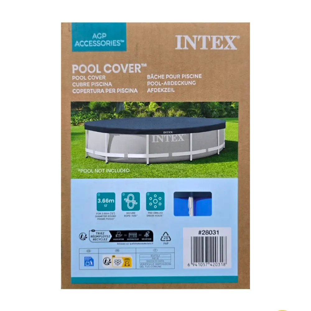 Intex Cubierta de Piscina para Piscinas Redondas de 12 Pies