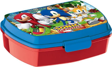 Sandwichera SONIC rectangular, azul y roja Azeta