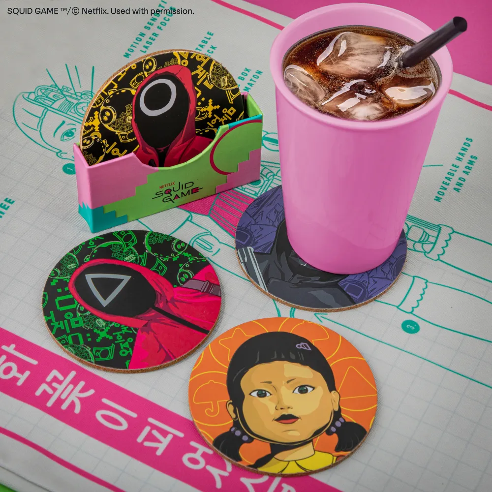 Conjunto de 4 posavasos de Squid Game Cinereplicas EU