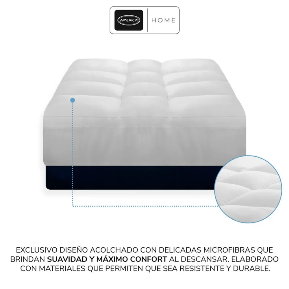 Protector de Colchon Queen Size America Diamond Premium Colchones America