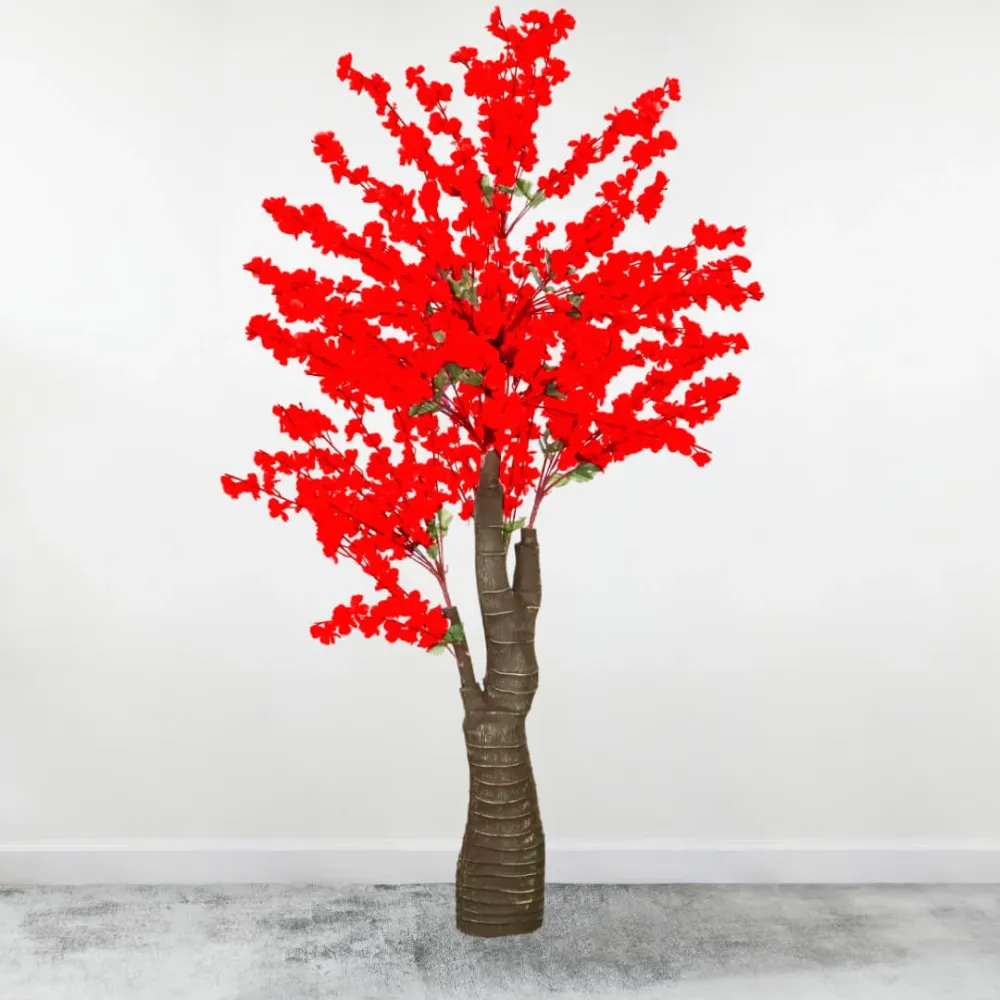 Árbol Sakura Artificial de Color Rojo 200cm