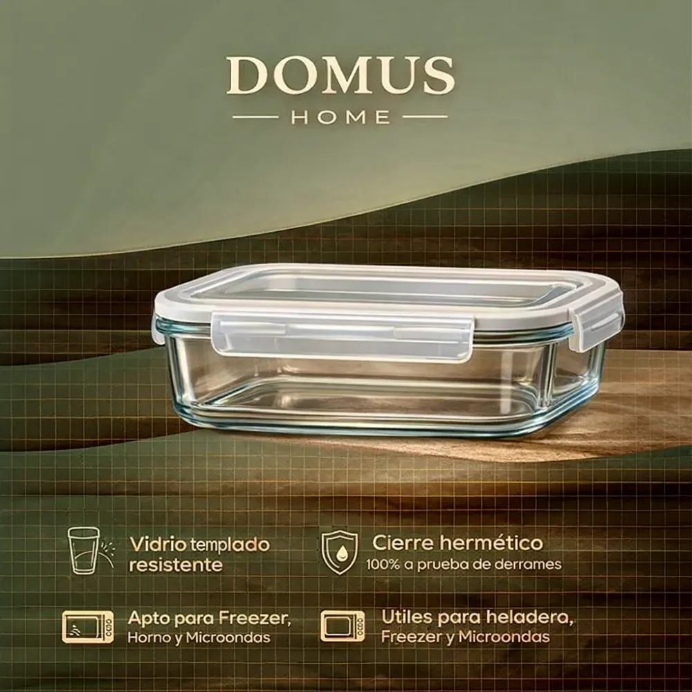 Recipiente Set Hermético de Vidrio