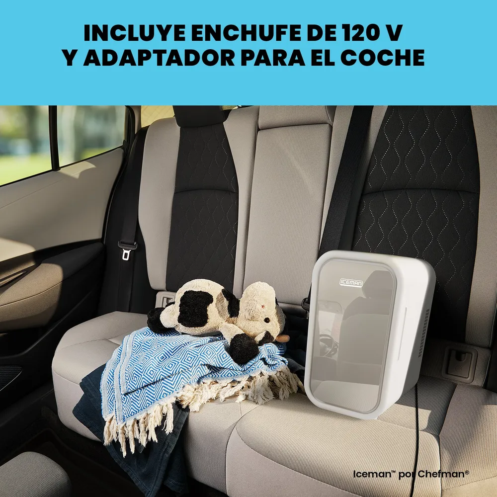 Iceman - Mini refrigerador portátil de 8 latas Blanco Chefman Mexico