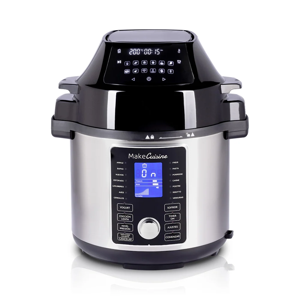 TOPCHEF 2 en 1 - Olla Eléctrica Programable Presión y Freidora de Aire Make Cuisine