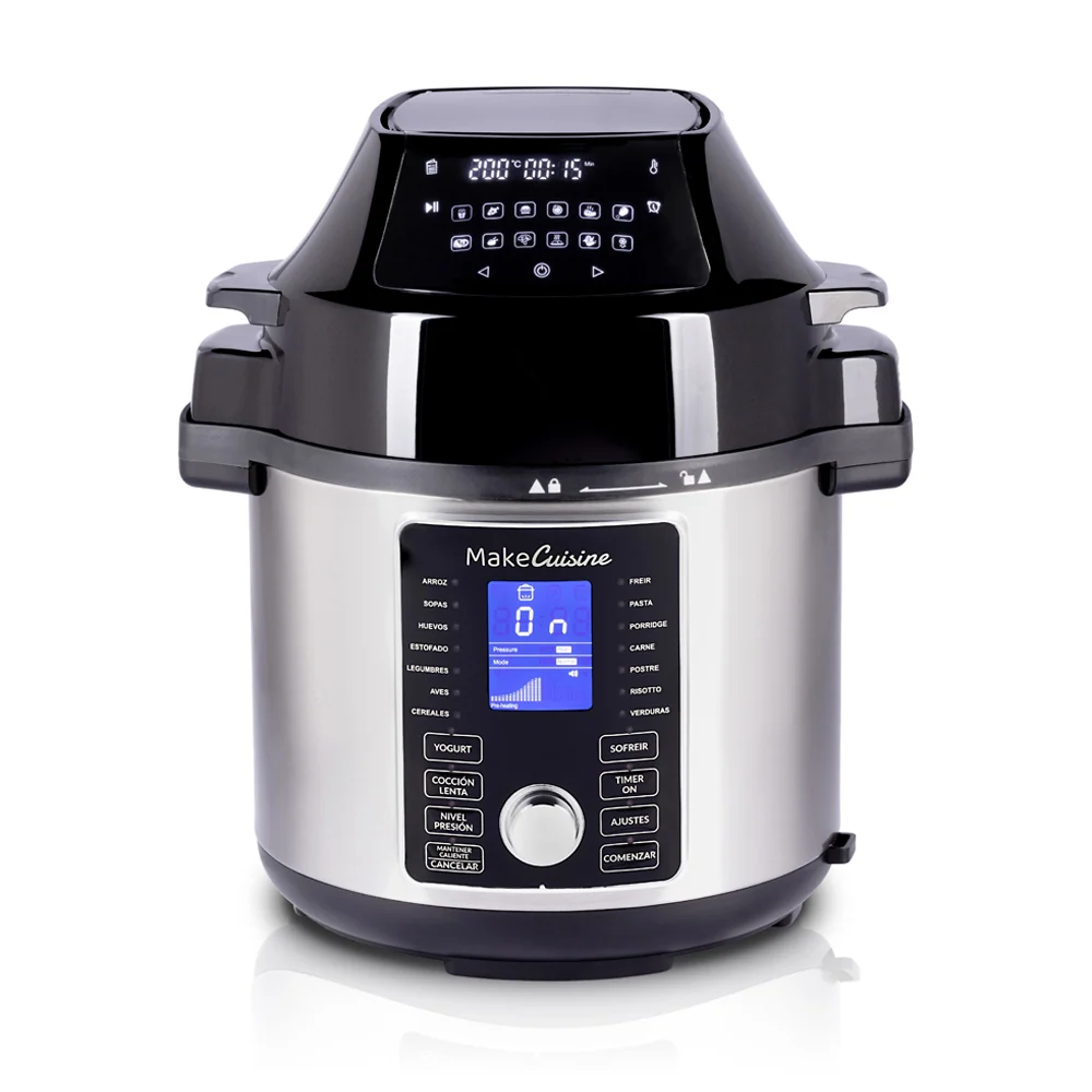 TOPCHEF 2 en 1 - Olla Eléctrica Programable Presión y Freidora de Aire Make Cuisine