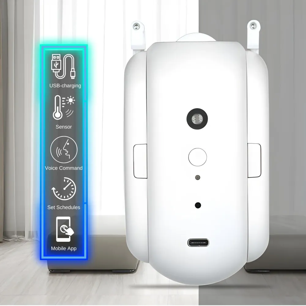 Robot Inteligente Para Cortinas Blanco The Connected Shop