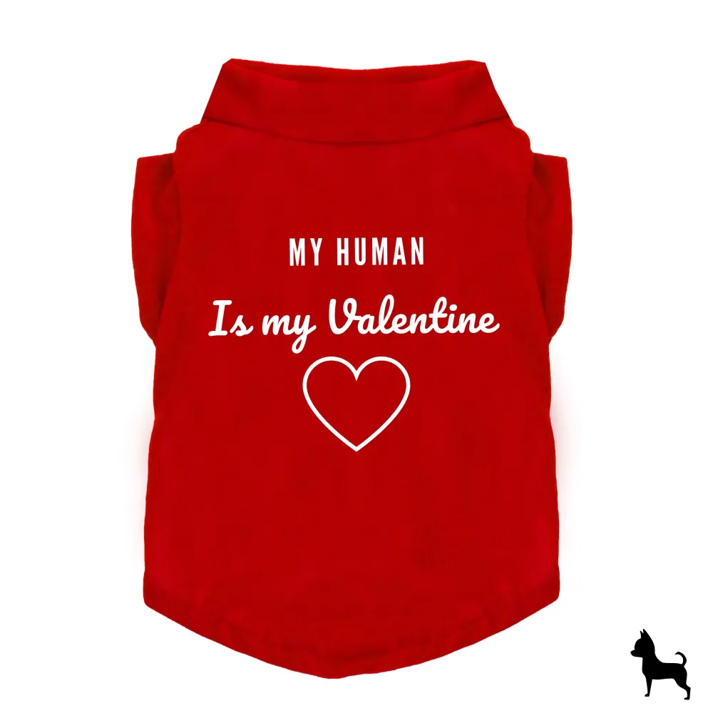 Playera de perro San Valentín