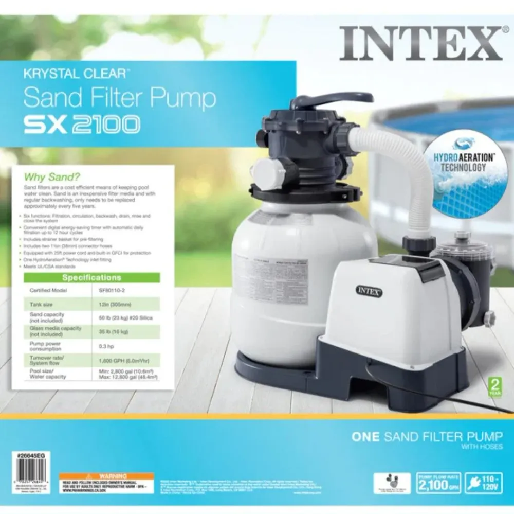 Intex Krystal Clear™ Bomba de Filtro de Arena - 2100 GPH