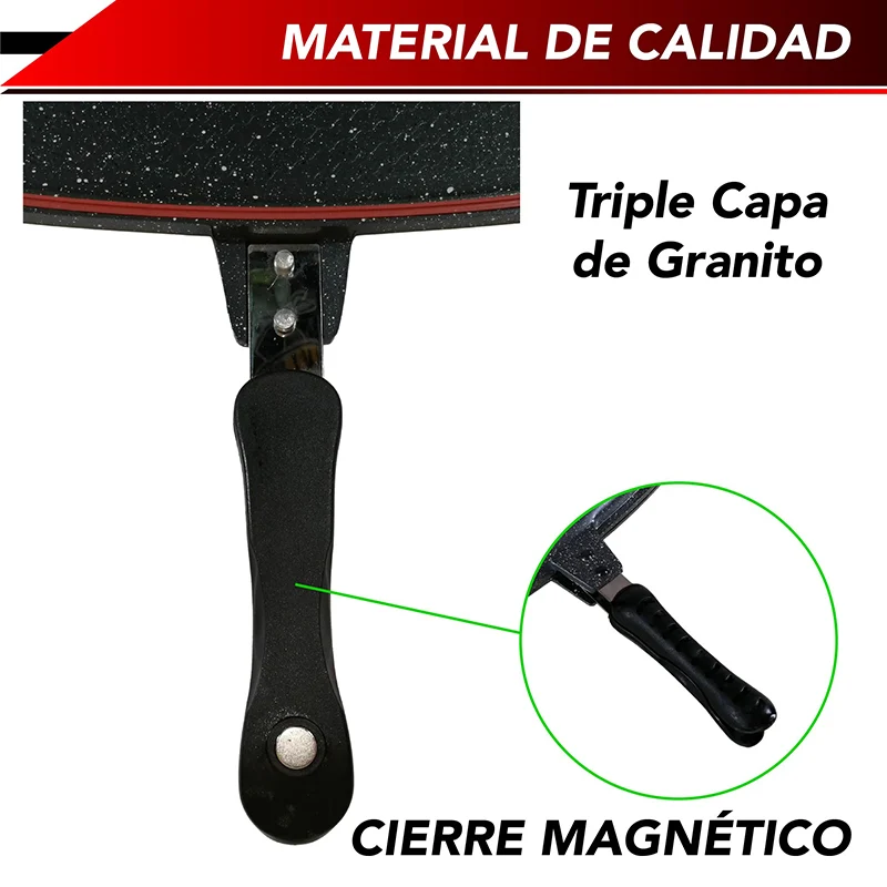 Sarten doble con cubierta de granito (gris) RD ROYAL COOK