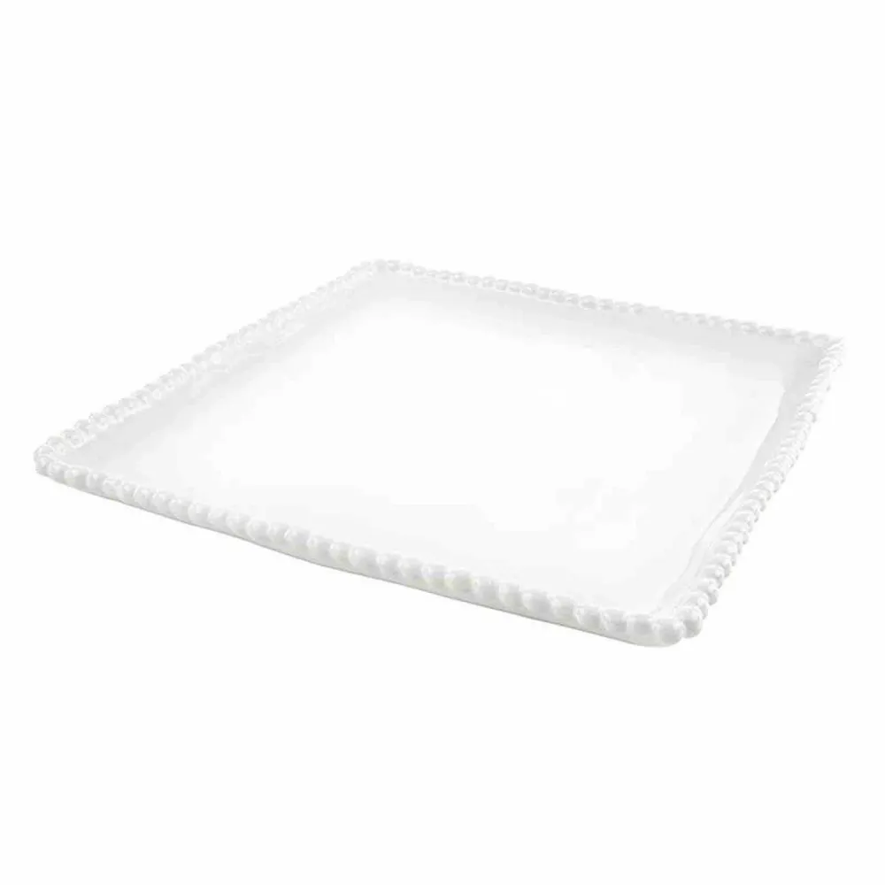 Ceramic Beaded Square Platter Santa Barbara Design Studio by Creative Brands