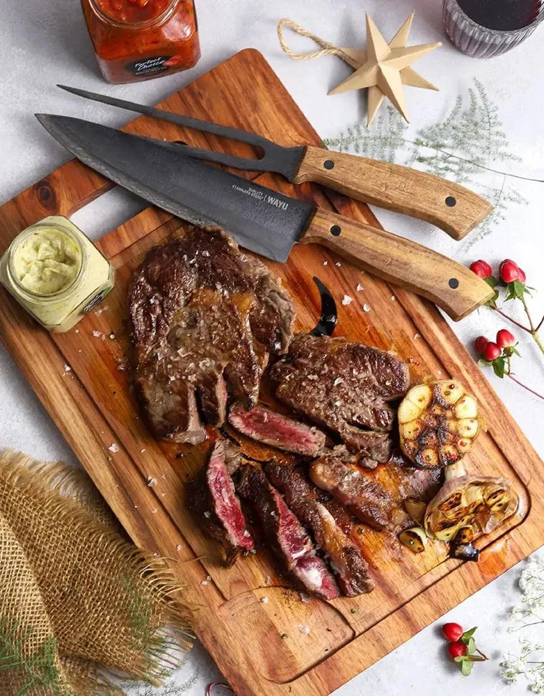 Set Tabla Cuchillo y Tenedor Wayu