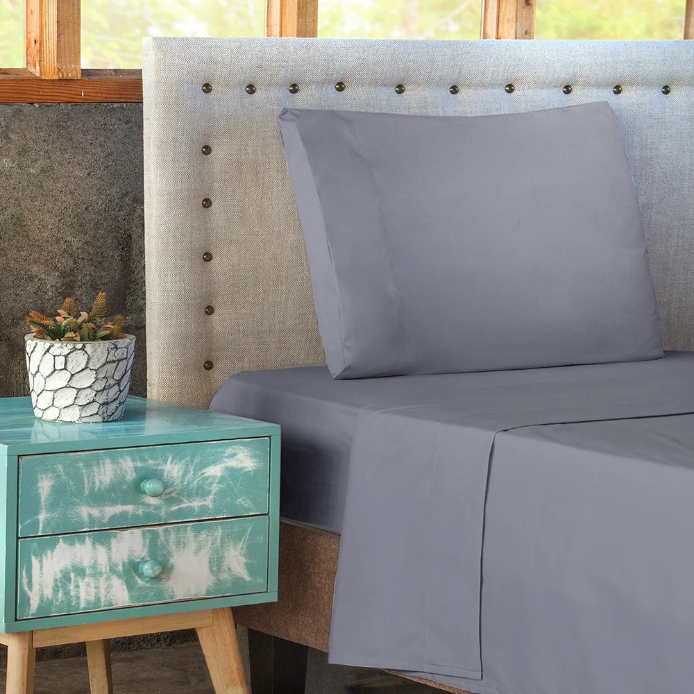 Set Sábanas Lisas Nautica - Gris Oscuro Good Sheet