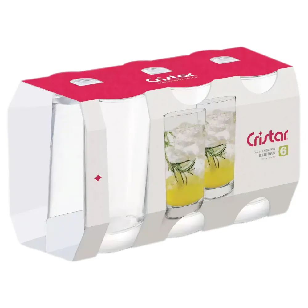 Set 6 Vasos Lexington Bebidas 334cc Cristar