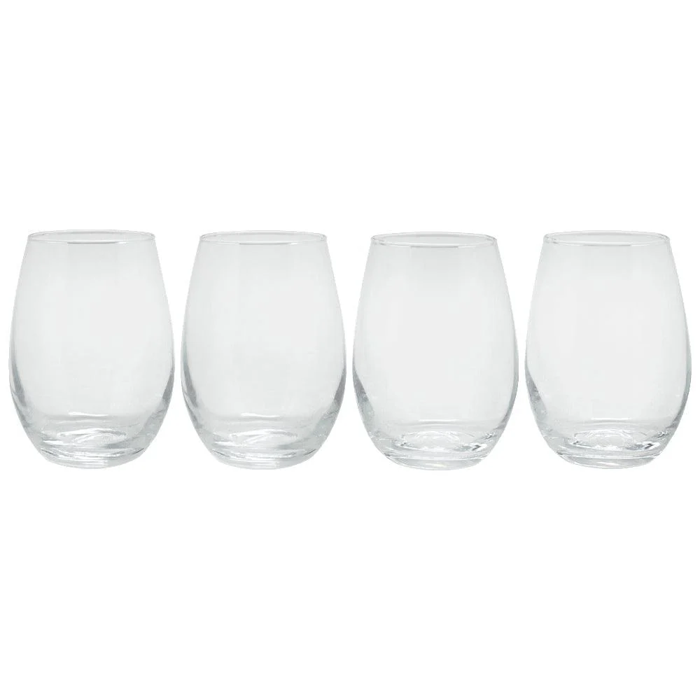 Set 4 Vasos Redondos Vidrio Wayu
