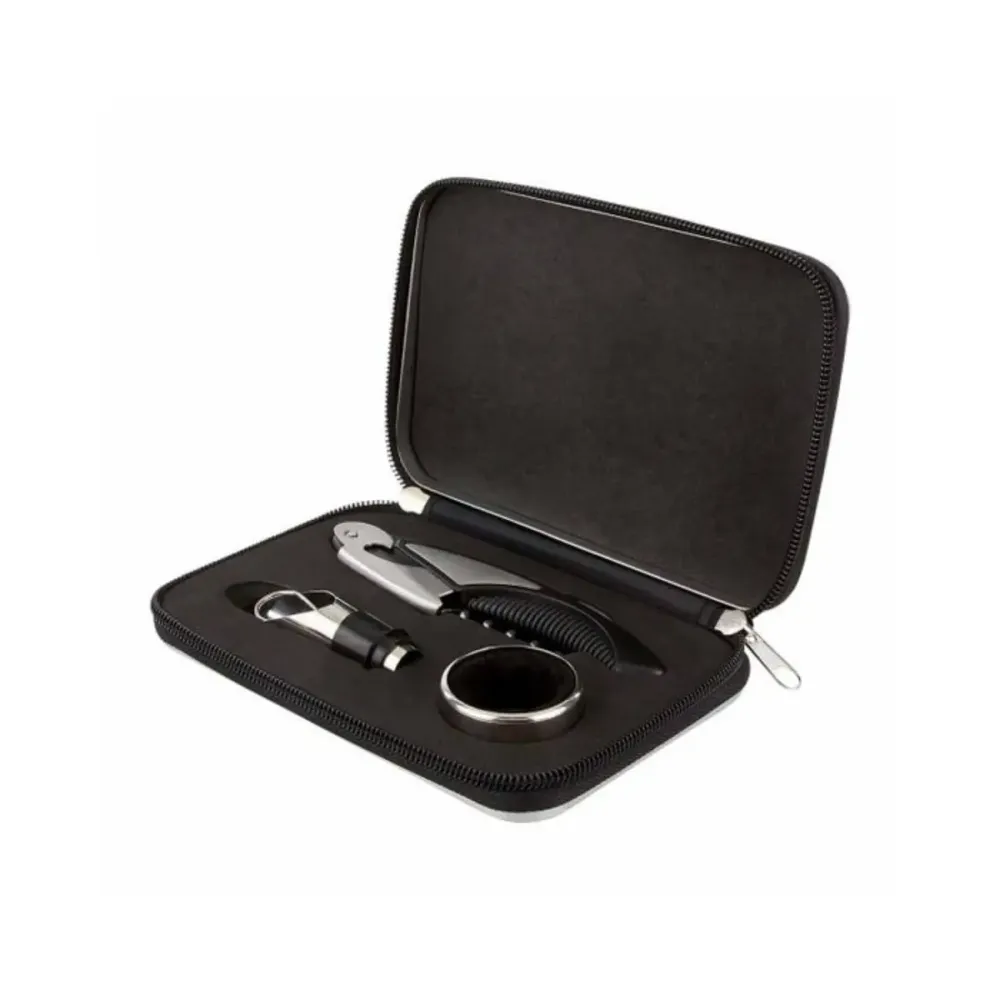 Set Vinos Promoopcion Plata Estuche Metal Elegante Ejecutivo