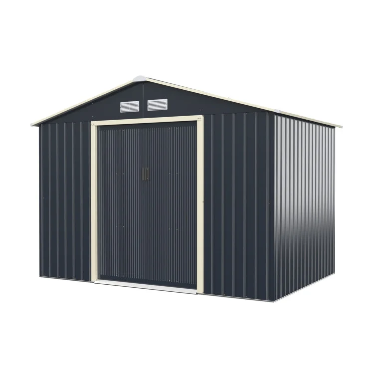 METAL STORAGE SHED GARDEN TOOLS 9' x 6' BORIKEN
