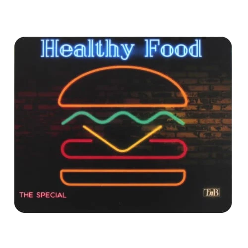 Orgánico Certificado Tapis de souris BURGER NEON
