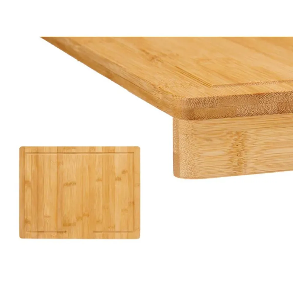 Tabla de Corte de Bambú Profesional XXL – 53 x 46 x 4 cm Kinvara