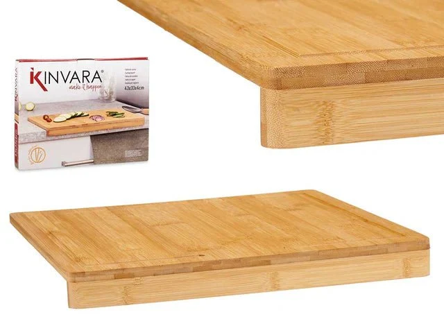 Tabla de Corte de Bambú Profesional XXL – 53 x 46 x 4 cm Kinvara