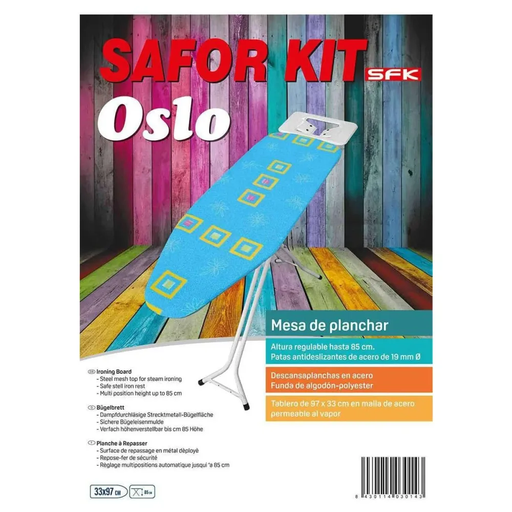 Tabla de Planchar con Patas Antideslizantes Safor kit