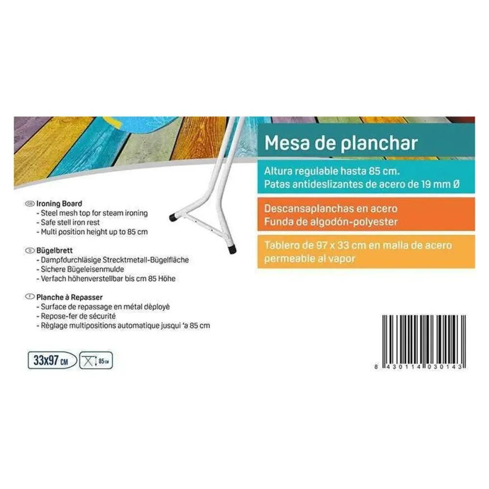 Tabla de Planchar con Patas Antideslizantes Safor kit