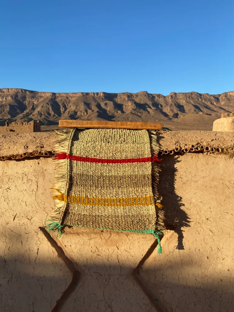 Tapiz de palma y lana Tamnougalt MARRUECOS
