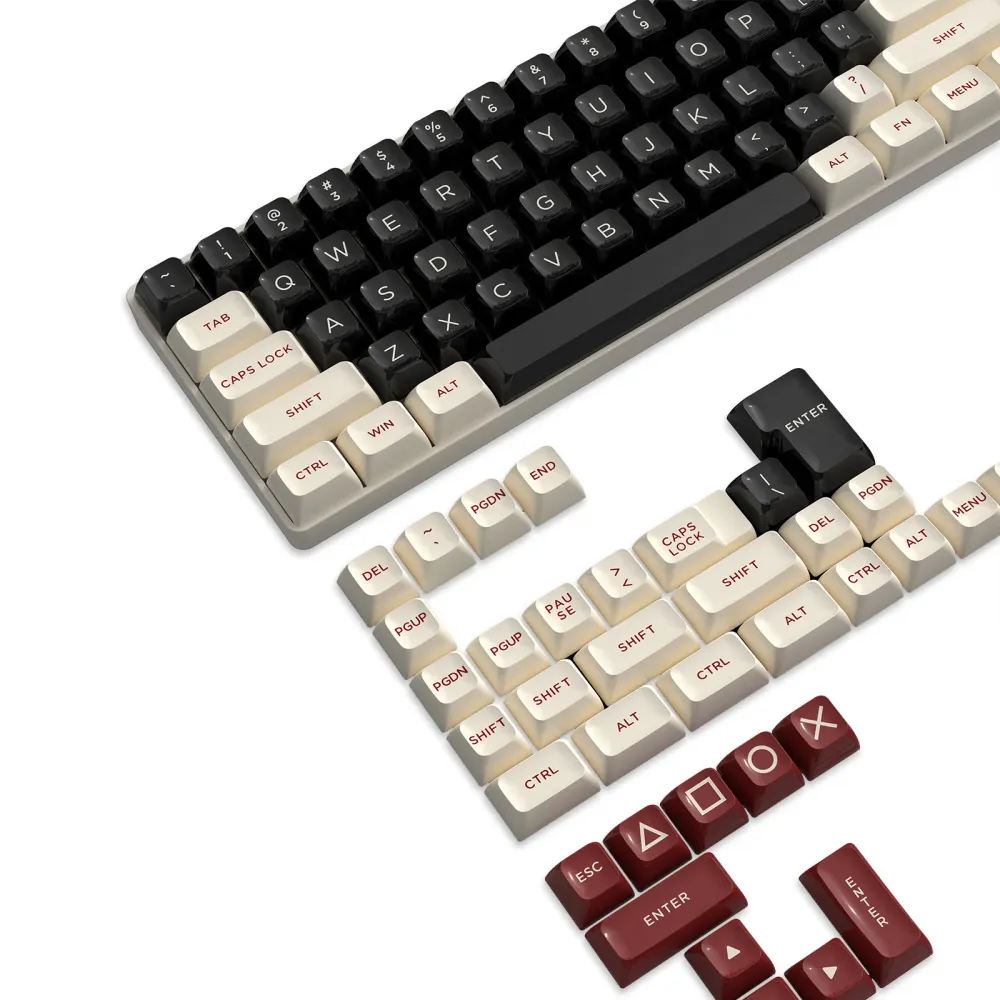 ATTACK SHARK Juego completo de teclas PBT Double Shot de 149 teclas Roma