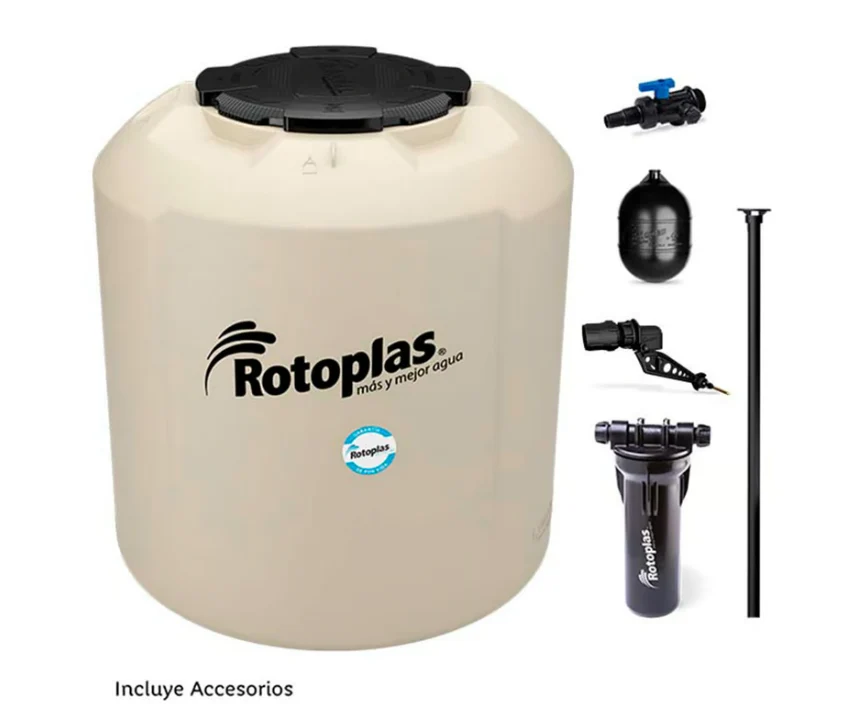 TINACO ROTOPLAS PLUS 1100 L EQUIPADO