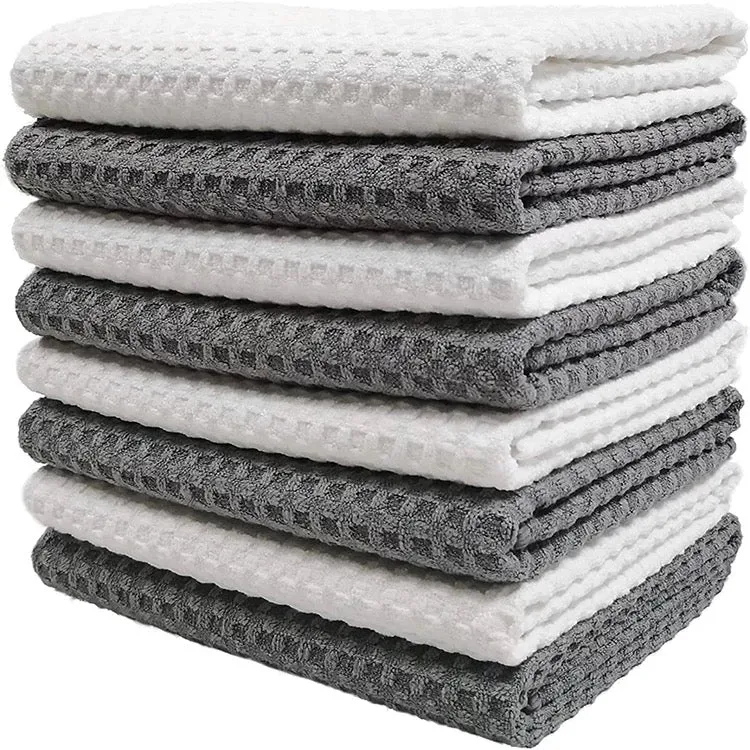 Toalla waffle - toalla de secado microfibra - limpieza de autos Negro Hexolon