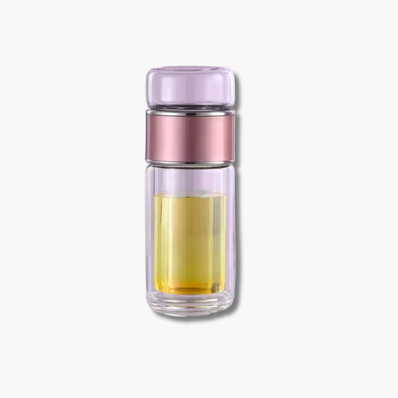 TéNGo - Botella de Vidrio con Infusor de Té Oro Arti Casa