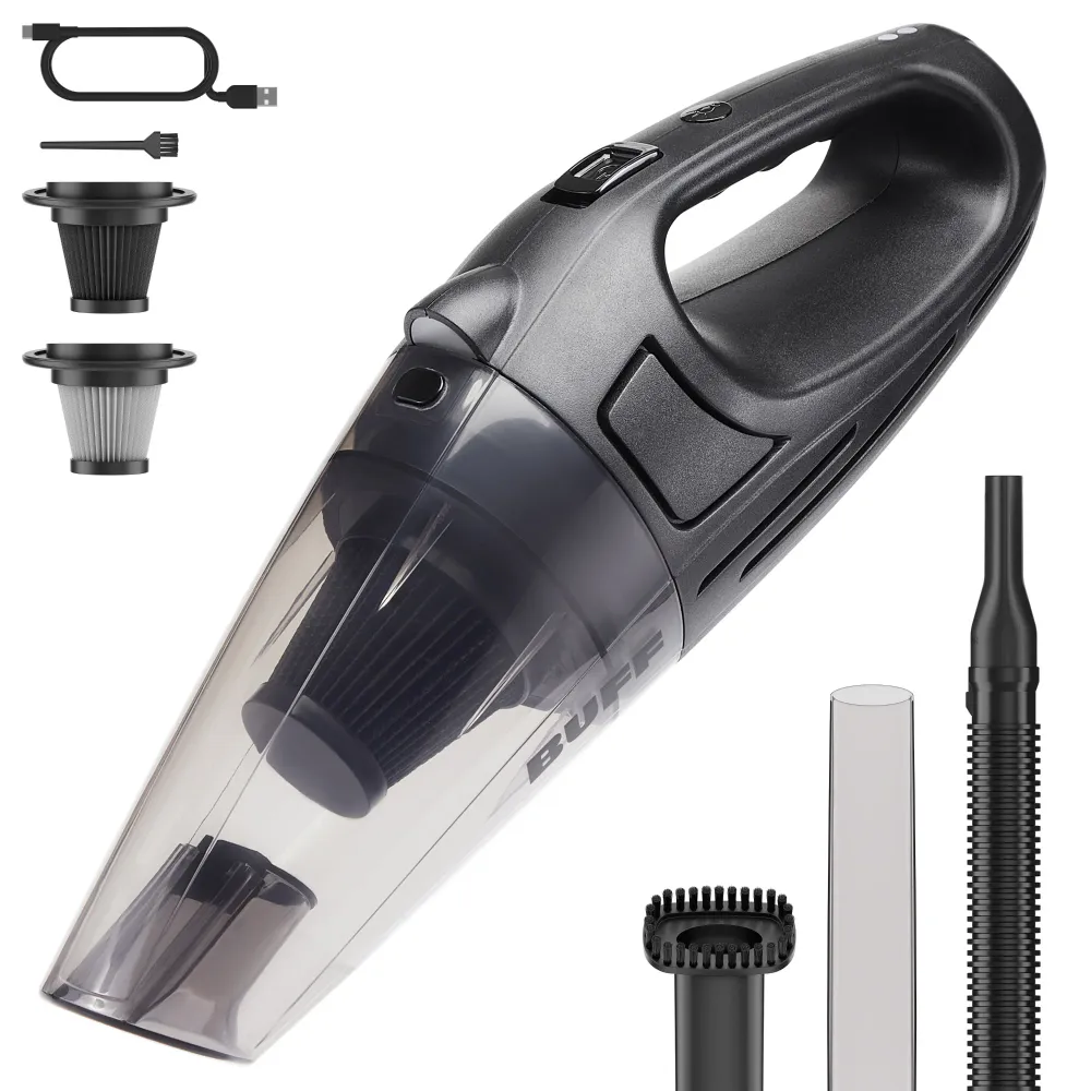 BUFF - Aspiradora de Mano Portátil – Inalámbrica, Recargable con Luz LED Chefman Mexico