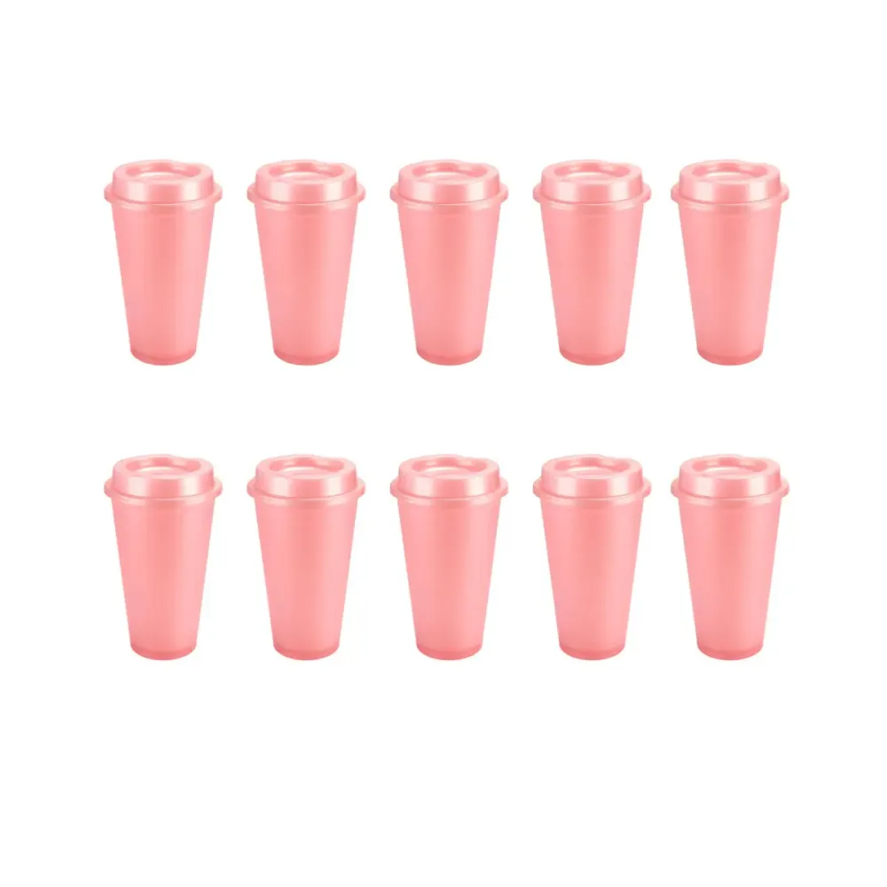 Pack 10 Vasos Plastico Promoopcion Cafetero 475ml Colores