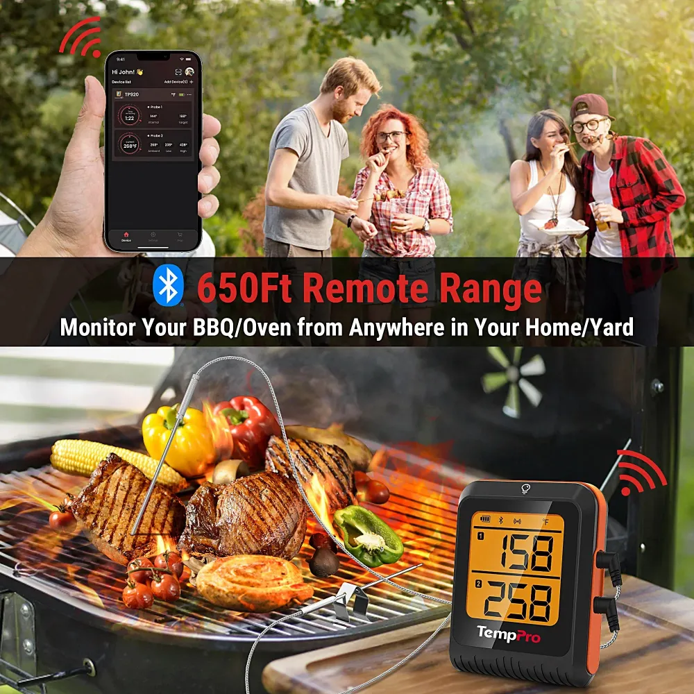 Termómetro inalámbrico para carne con Bluetooth TP920 lc-app-dev