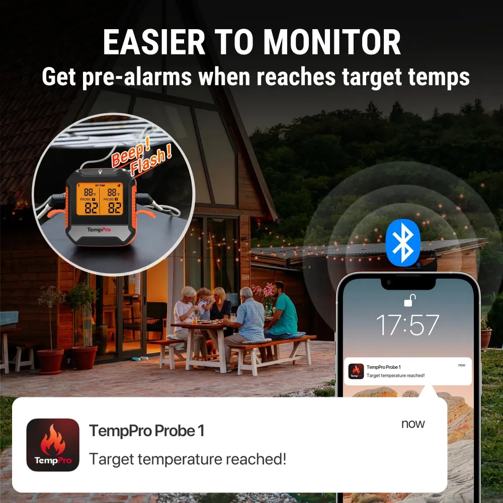 Termómetro inalámbrico para carne TP904 lc-app-dev